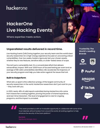 HackerOne Live Hacking Events