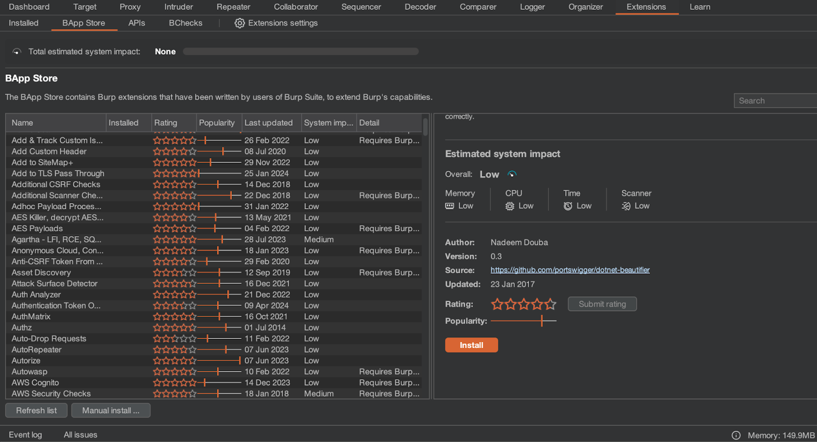 Setting up Autorize in Burp Suite