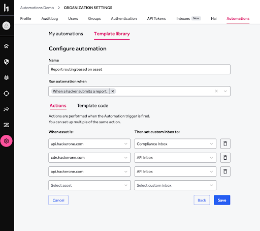 Automations template