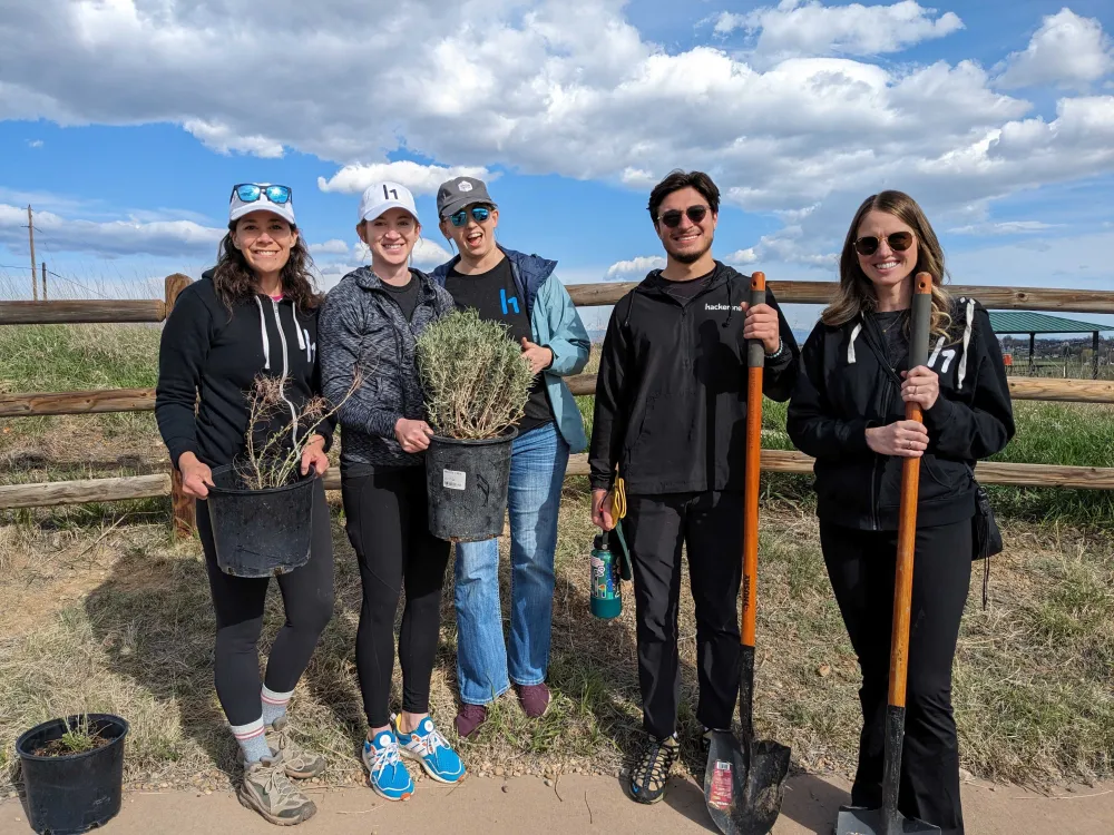 HackerOne employees volunteer during Day of Service