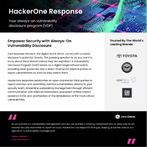 HackerOne Response Solution Brief