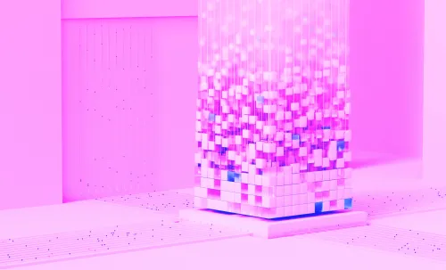 pink abstract blocks